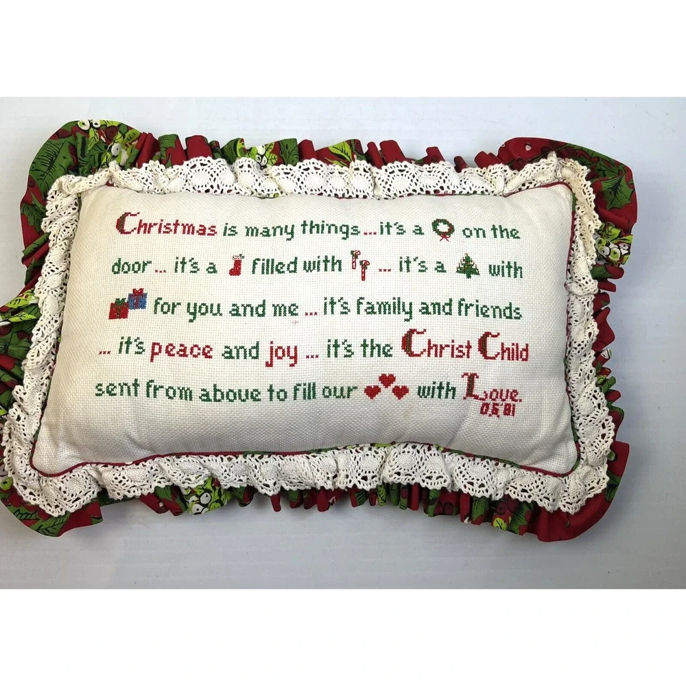 Handmade christmas pillow